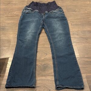 Times two Women's Blue Maternity Jeans size large maternity 3:8